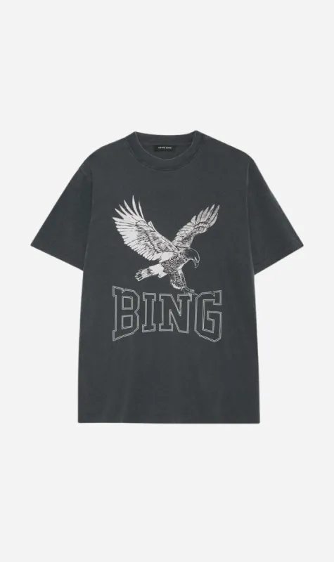 Anine Bing | Lili Tee Retro Eagle - Washed Black sold by Sister & Co