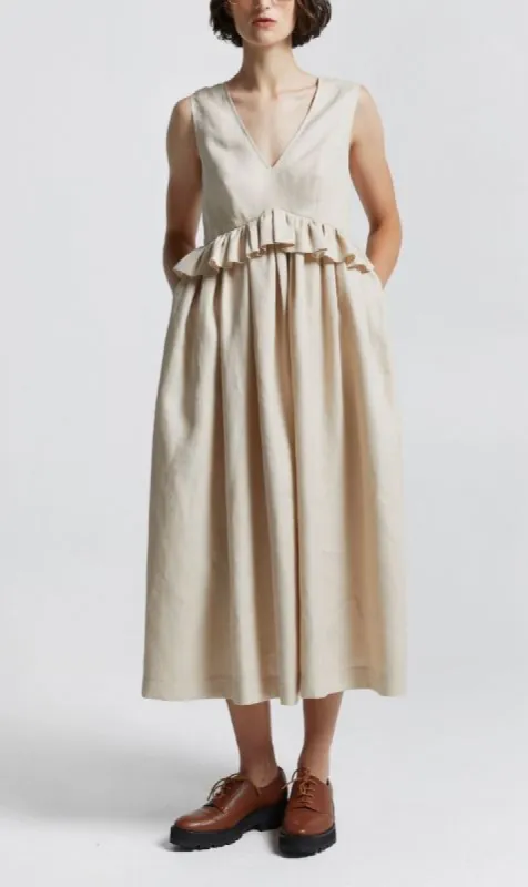 Karen Walker | Cordyline Dress - Linen Sand sold by Sister & Co