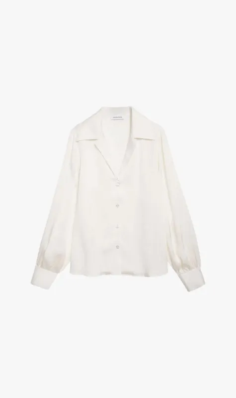 Anine Bing | Mylah Shirt - Pearl sold by Sister & Co