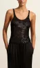Matteau | Crochet Sequins Tank - Black sold by Sister & Co