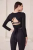 108 Sportif | Valerie Wrap Top - Black sold by Sister & Co
