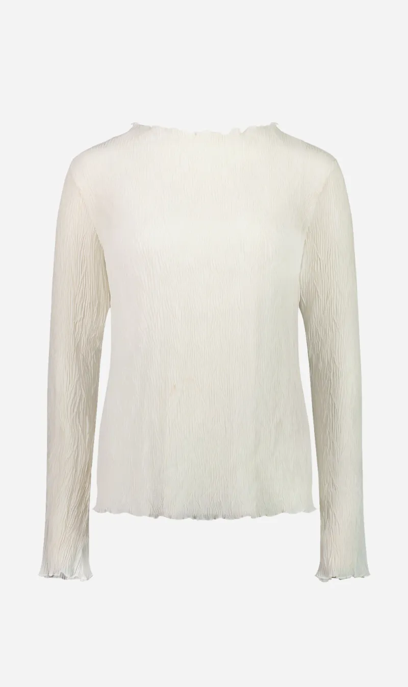 Caitlin Crisp | Loveline Top - Ivory Pleat sold by Sister & Co