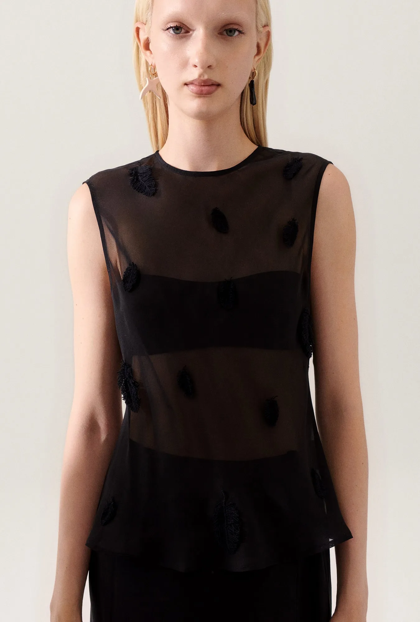 Silk Laundry | Feather Top - Black sold by Sister & Co product image thumbnail 5