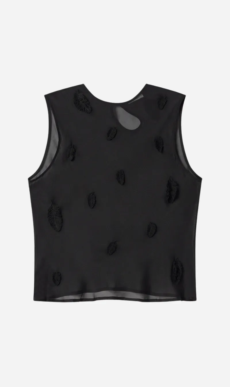 Silk Laundry | Feather Top - Black sold by Sister & Co