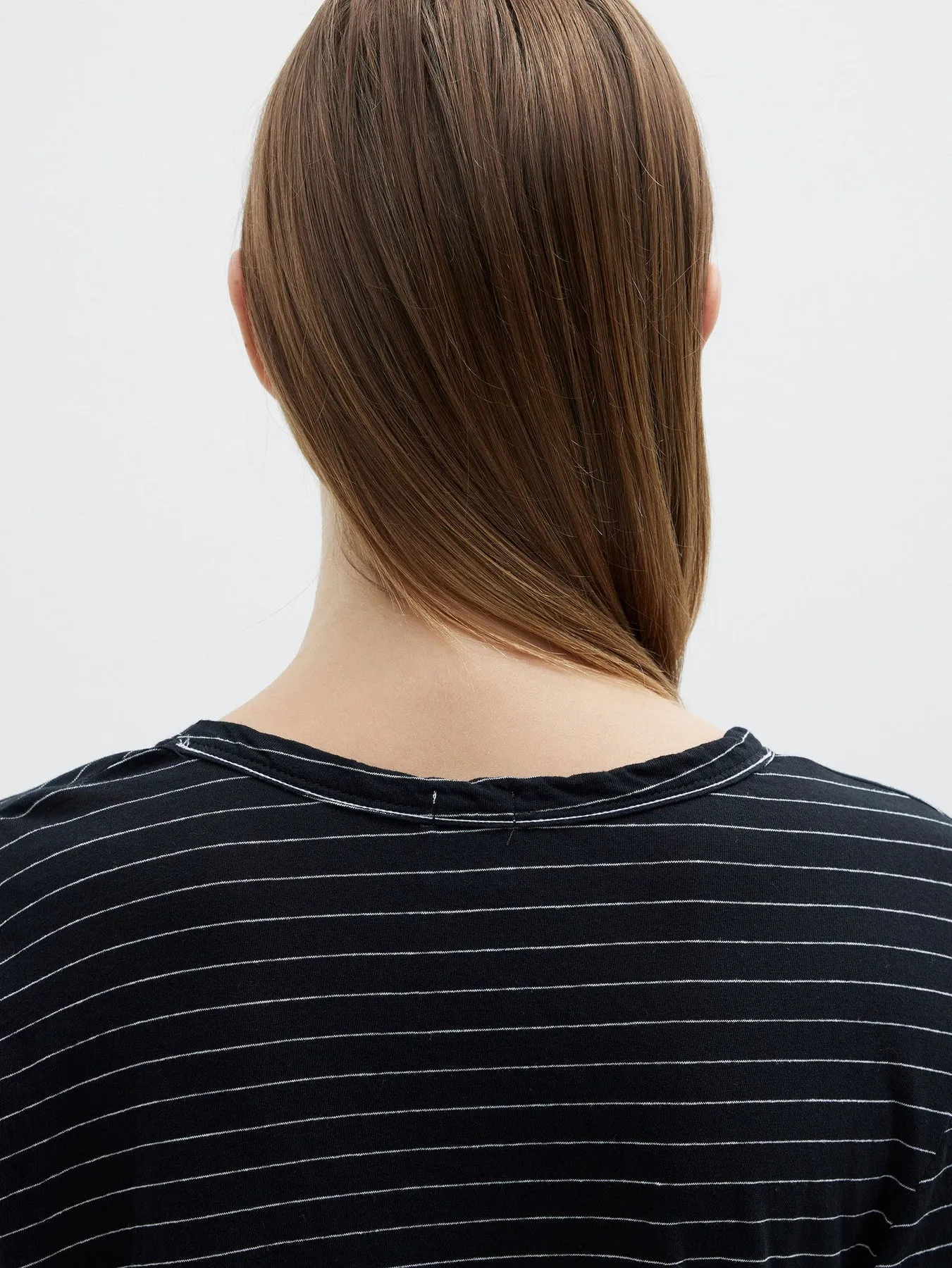 Bassike | Stripe Athletic Long Sleeve T.Shirt - Black/White sold by Sister & Co product image thumbnail 4