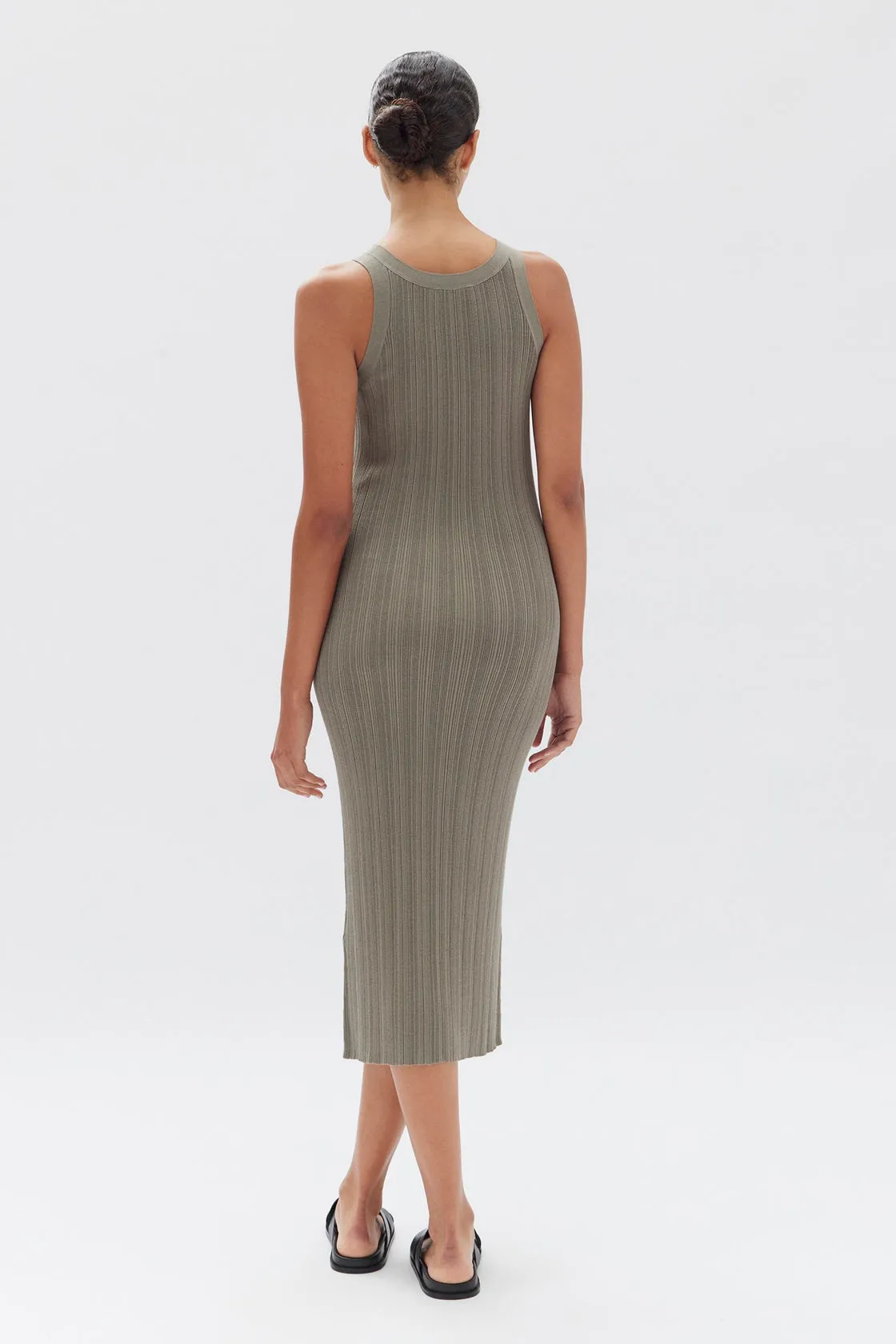 Assembly Label | Vienna Rib Knit Dress - Military sold by Sister & Co product image thumbnail 4