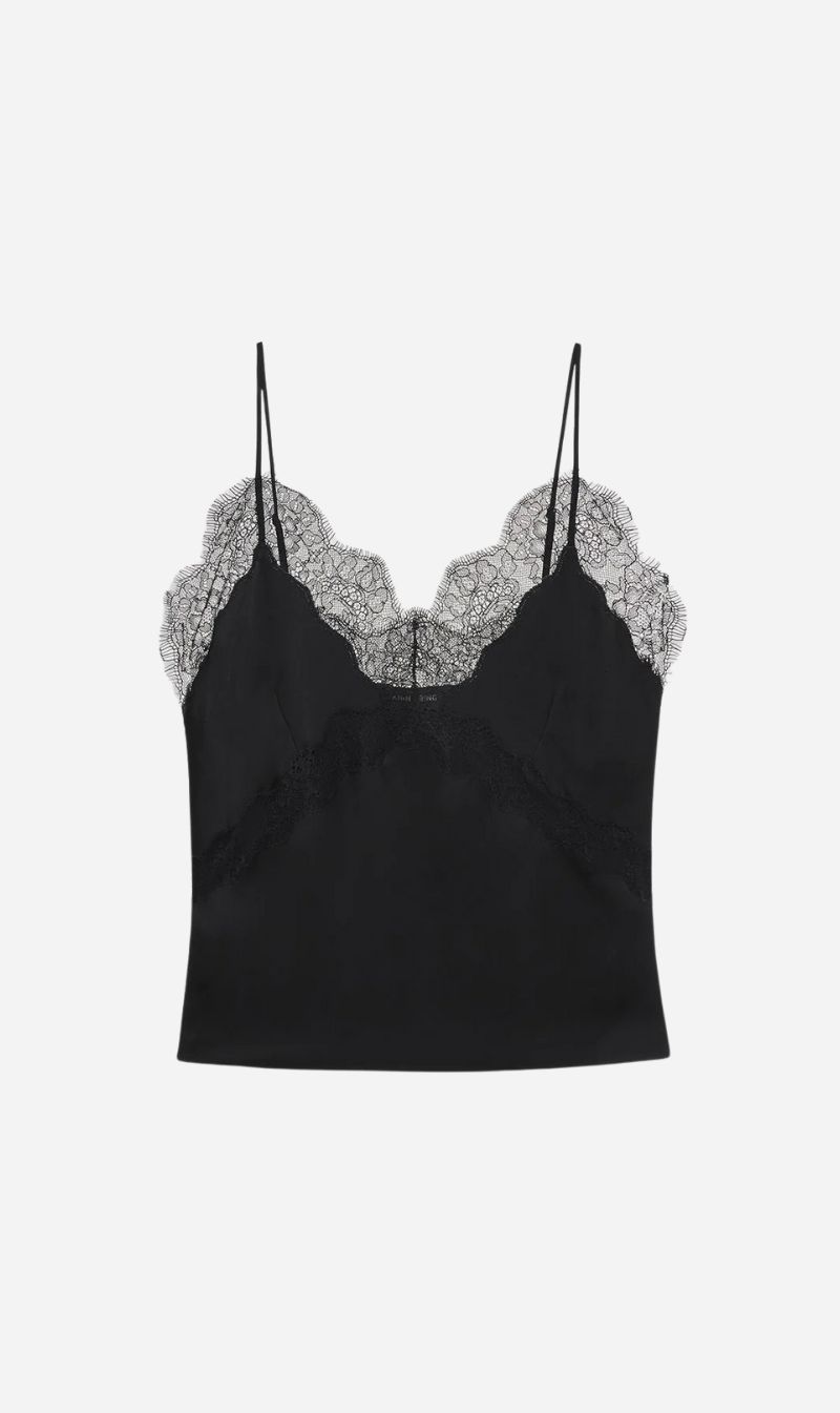 Anine Bing | Amelie Camisole - Black sold by Sister & Co
