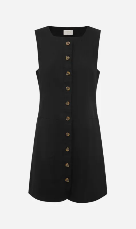 Posse | Emma Button Down Mini - Black sold by Sister & Co