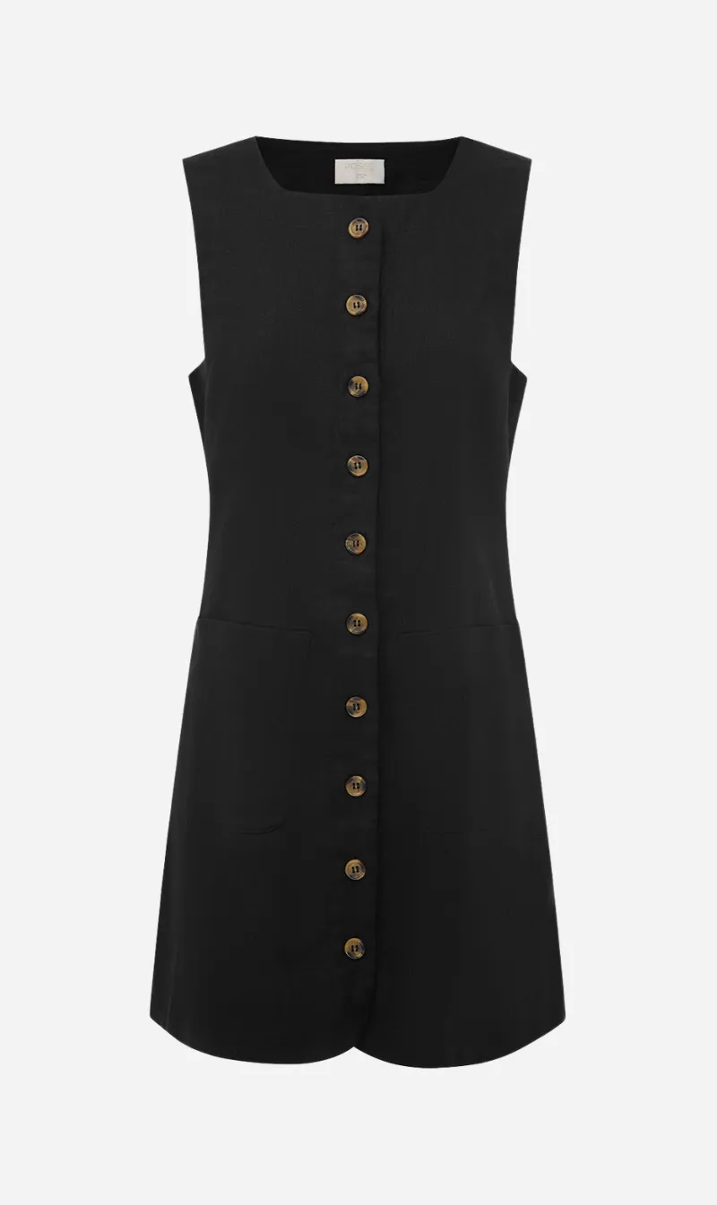 Posse | Emma Button Down Mini - Black sold by Sister & Co