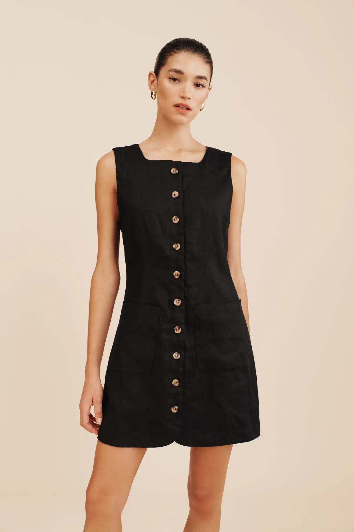 Posse | Emma Button Down Mini - Black sold by Sister & Co product image thumbnail 5