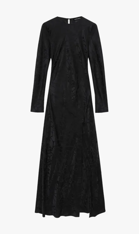 Anine Bing | Freja Dress - Black Butterfly Jacquard sold by Sister & Co