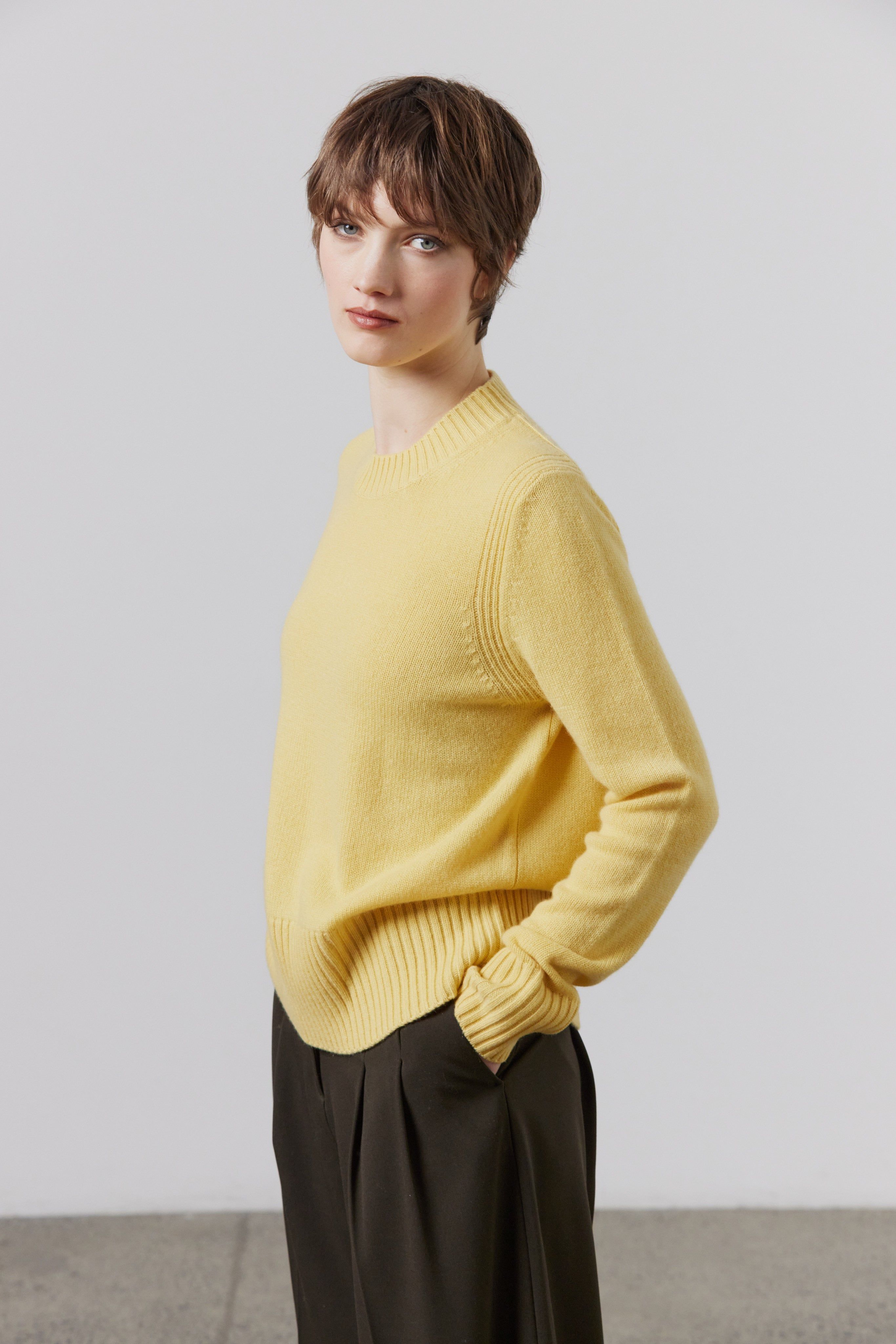 Laing | Chunky Cashmere Crew - Winter Yellow sold by Sister & Co product image thumbnail 2