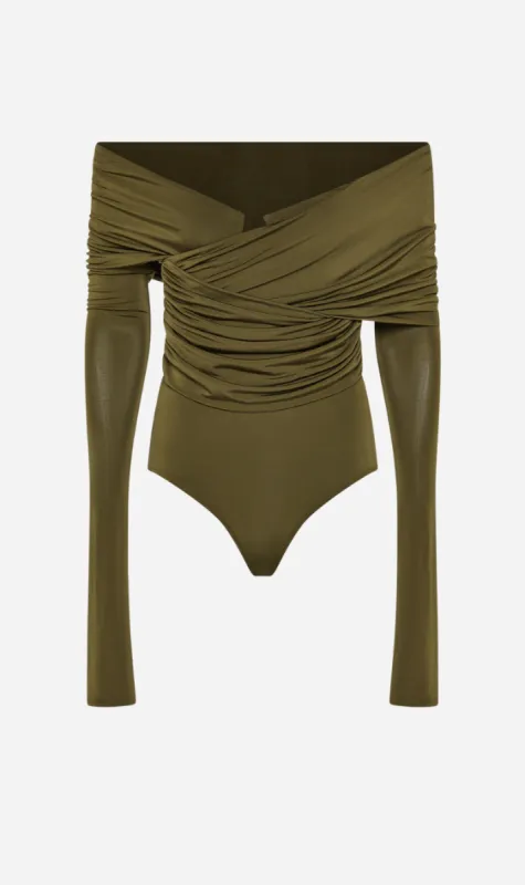 Paris Georgia | Otto Bodysuit - Olive sold by Sister & Co