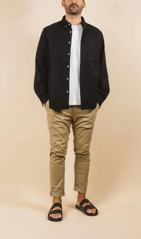 Kore Studios | Woollen Plane Shirt - Asphalt sold by Sister & Co