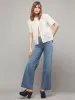 Frame | Embroidered Short Sleeve Shirt - White sold by Sister & Co
