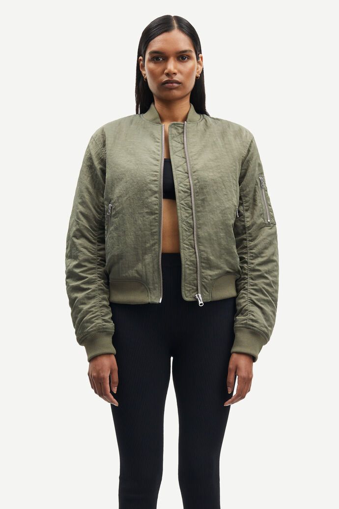 Samsoe Samsoe | Mae Bomber - Dusty Olive sold by Sister & Co product image thumbnail 2