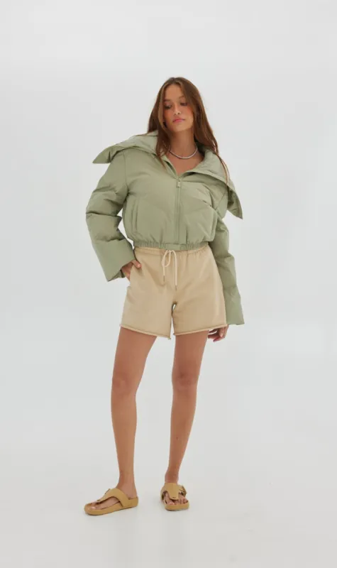 Toast Society | Checkered Puffer - Sage sold by Sister & Co