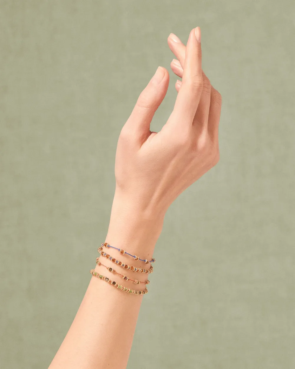 Tityaravy | Lotus Bracelet - Violet/Rubis Zoïsite sold by Sister & Co product image thumbnail 2