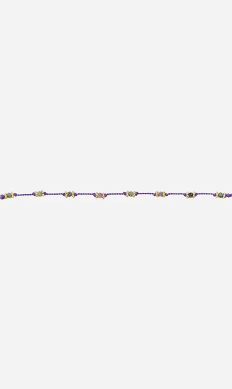 Tityaravy | Lotus Bracelet - Violet/Rubis Zoïsite sold by Sister & Co