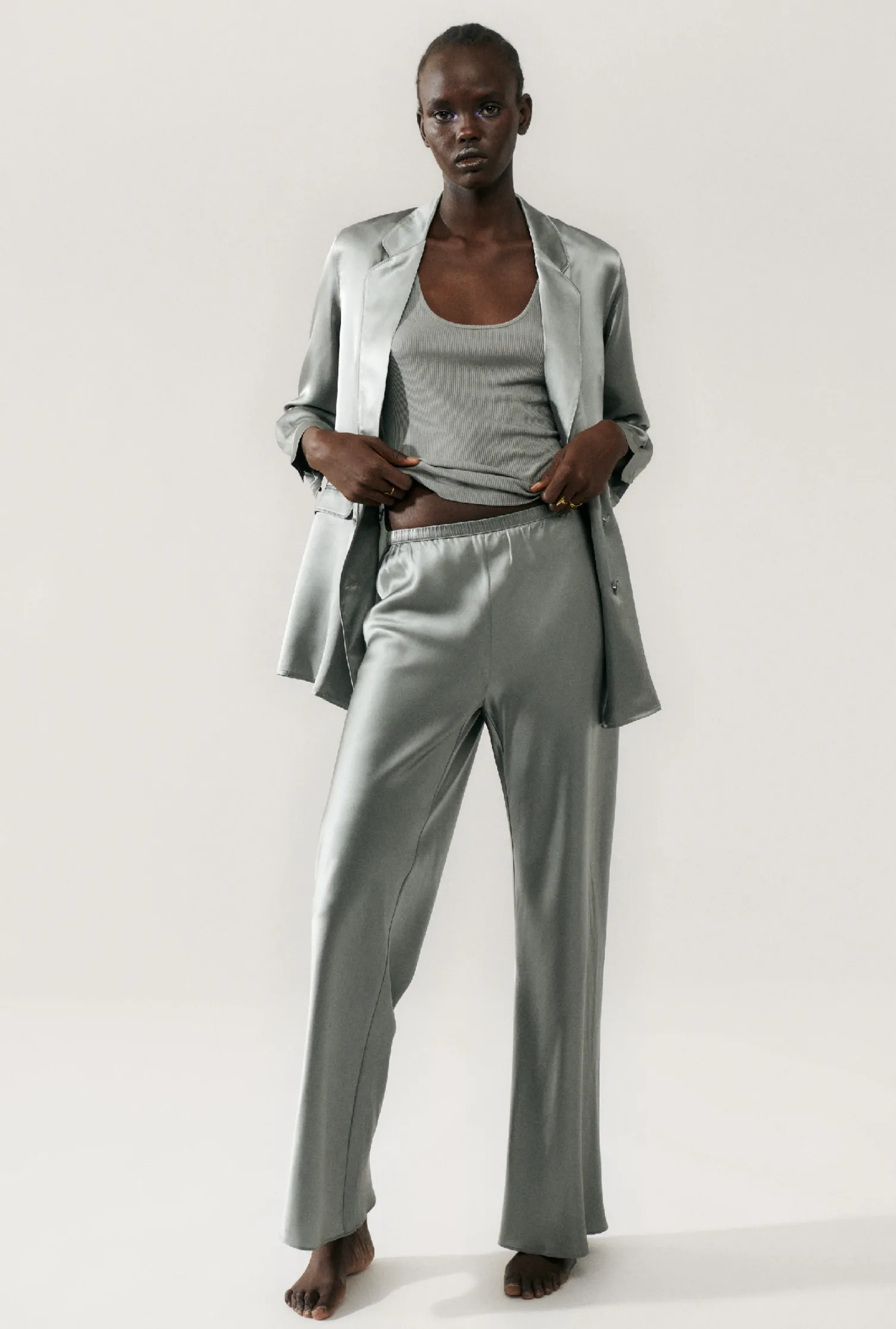 Silk Laundry | Bias Cut Pants - Moon sold by Sister & Co product image thumbnail 2