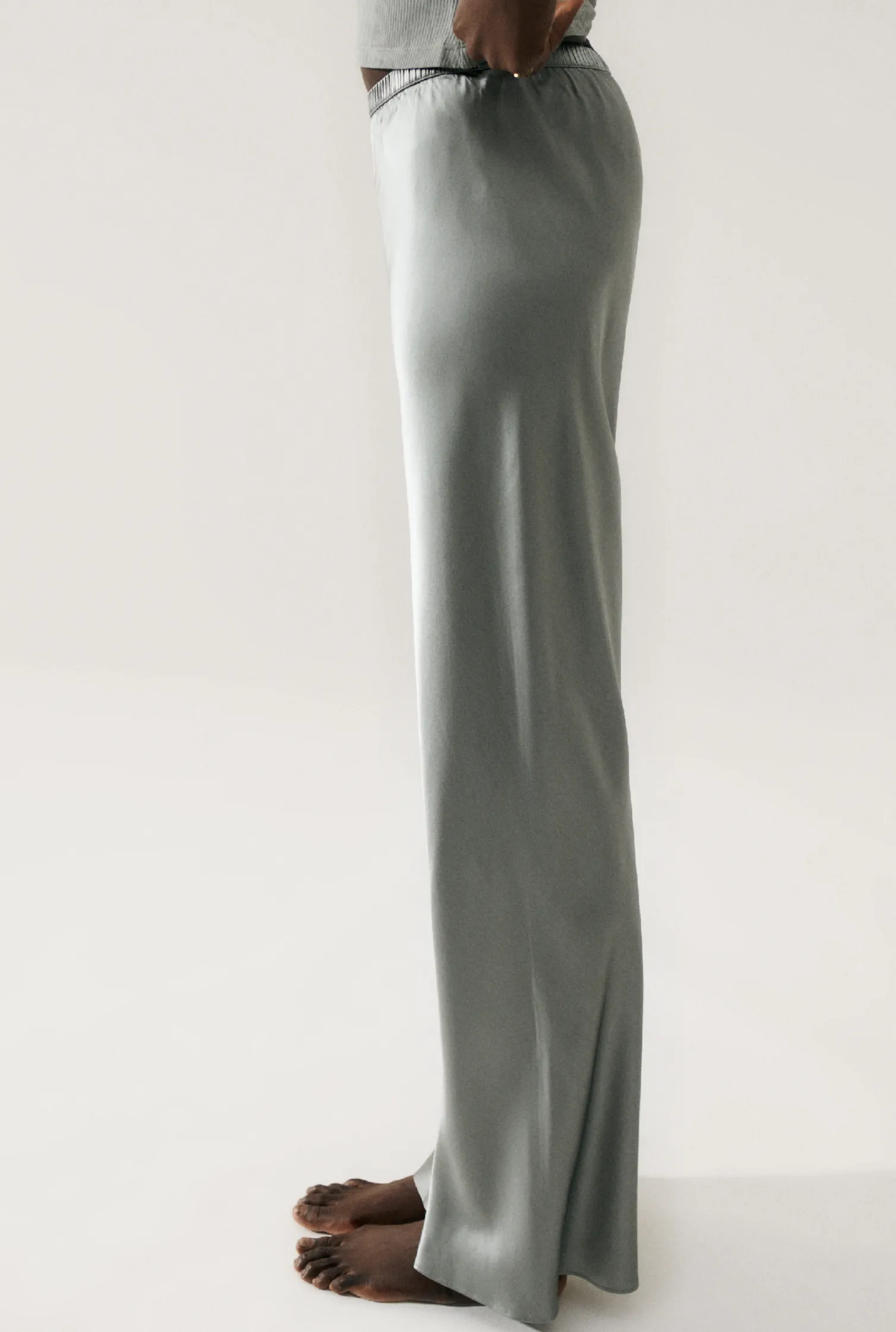 Silk Laundry | Bias Cut Pants - Moon sold by Sister & Co product image thumbnail 3