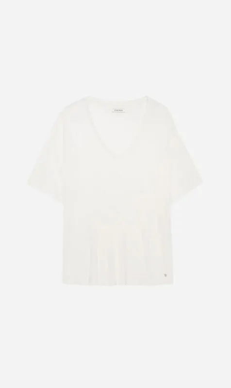 Anine Bing | Vale Tee - Off White Cashmere Blend sold by Sister & Co