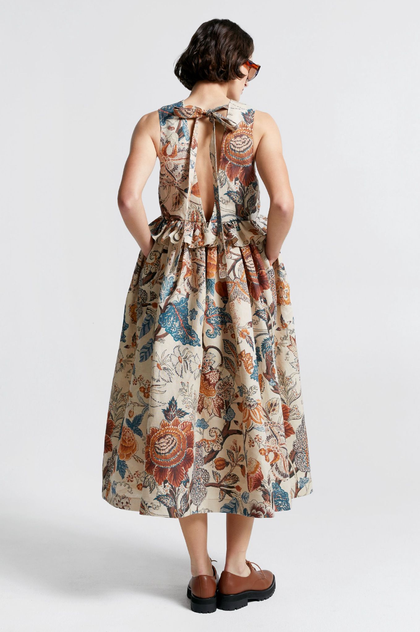 Karen Walker | Cordyline Dress - Sand Multi sold by Sister & Co product image thumbnail 3