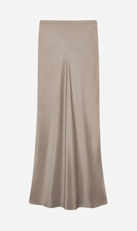 Anine Bing | Bar Silk Maxi Skirt - Taupe made by Anine Bing