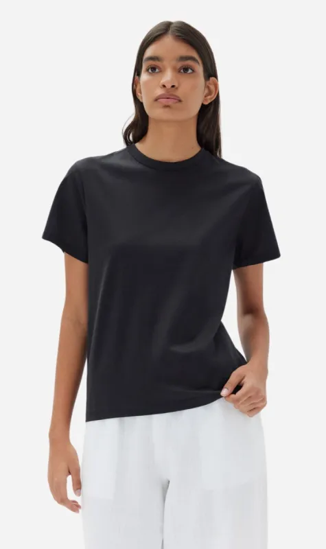 Assembly Label | Silk Blend Tee - Black sold by Sister & Co