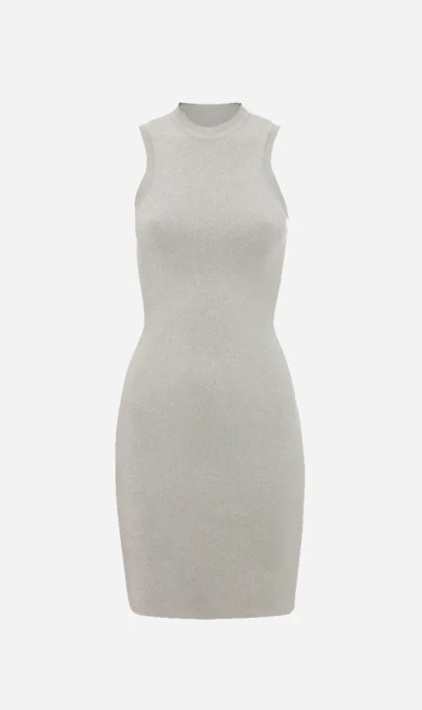 Victoria Beckham | VB Body Lurex Fitted Mini - Silver sold by Sister & Co