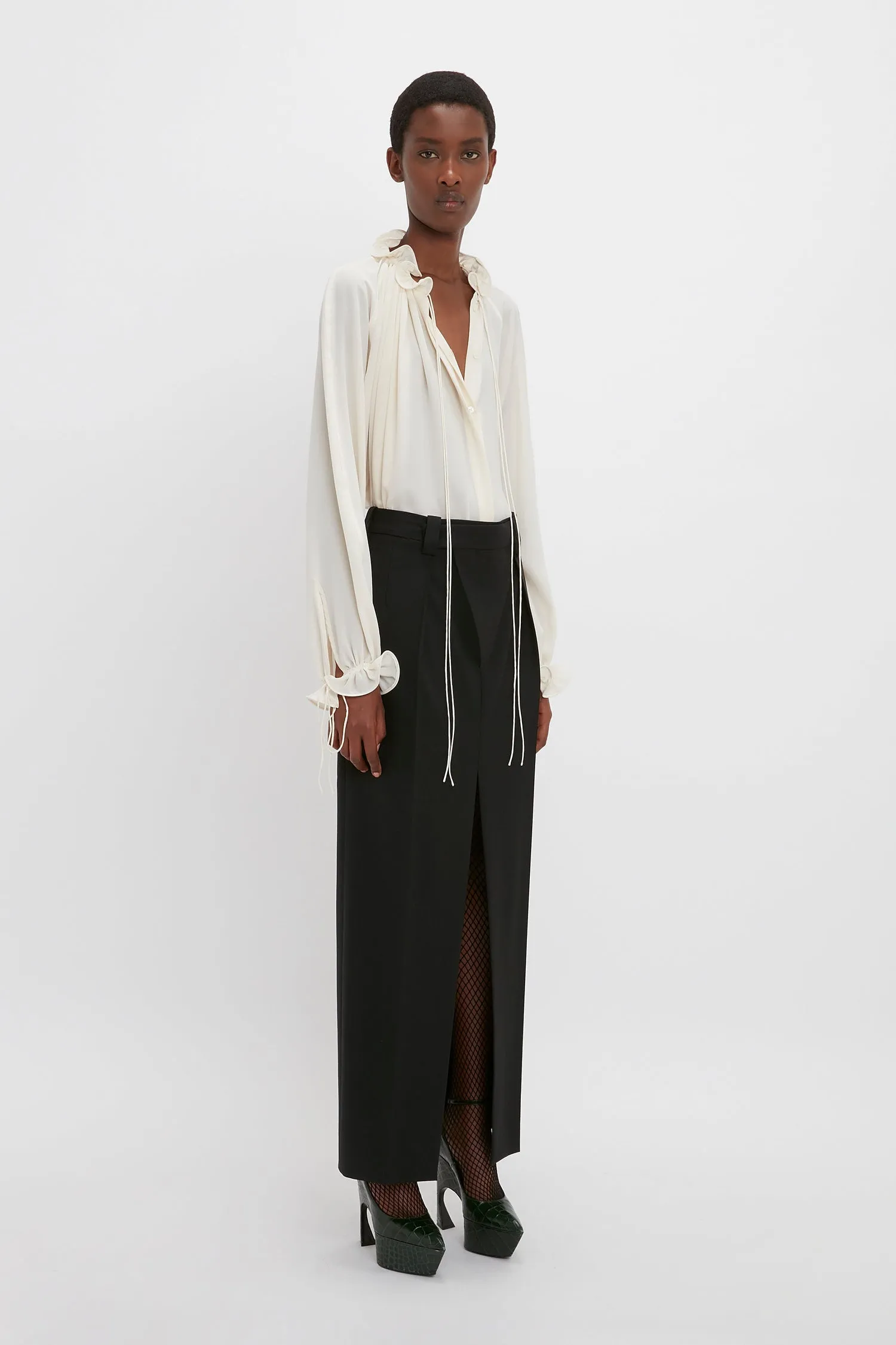 Victoria Beckham | Wrap Front Tailored Skirt - Black sold by Sister & Co product image thumbnail 2