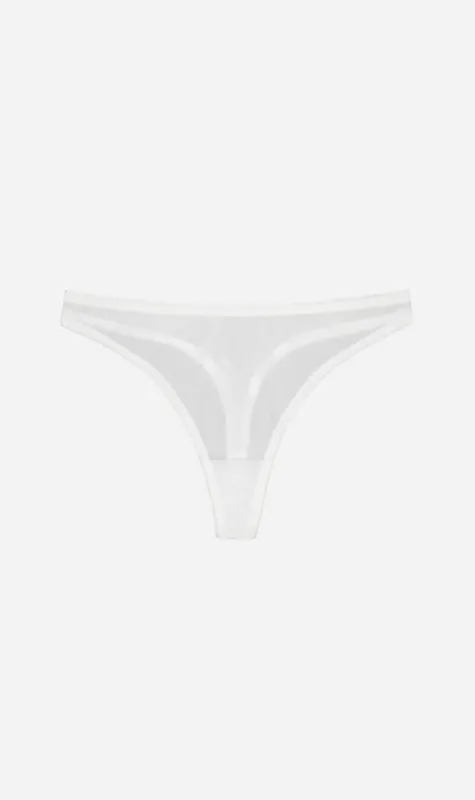 Dear Dylan | Recycled Mesh Thong - Ivory sold by Sister & Co