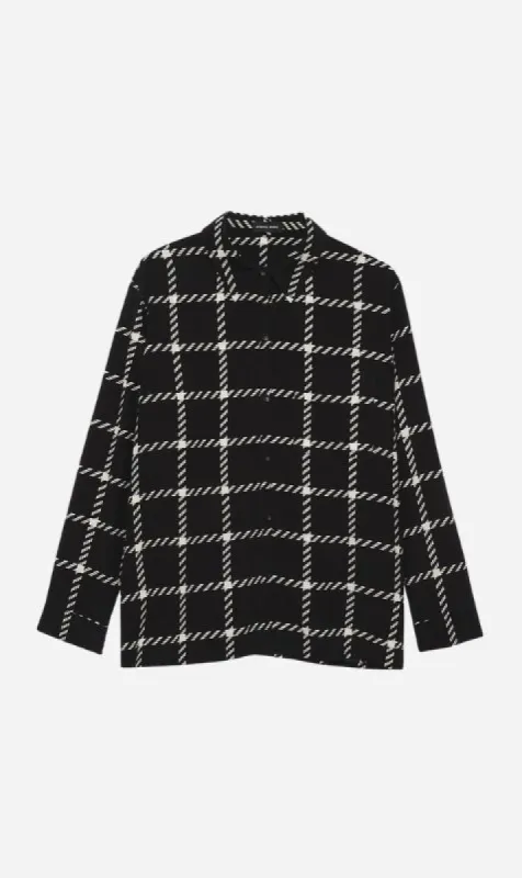 Anine Bing | Aspen Shirt - Black And White Plaid sold by Sister & Co