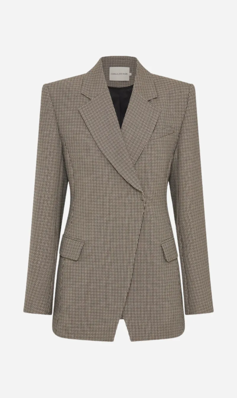 Camilla and Marc | Banks Blazer - Black Houndstooth | Parallel