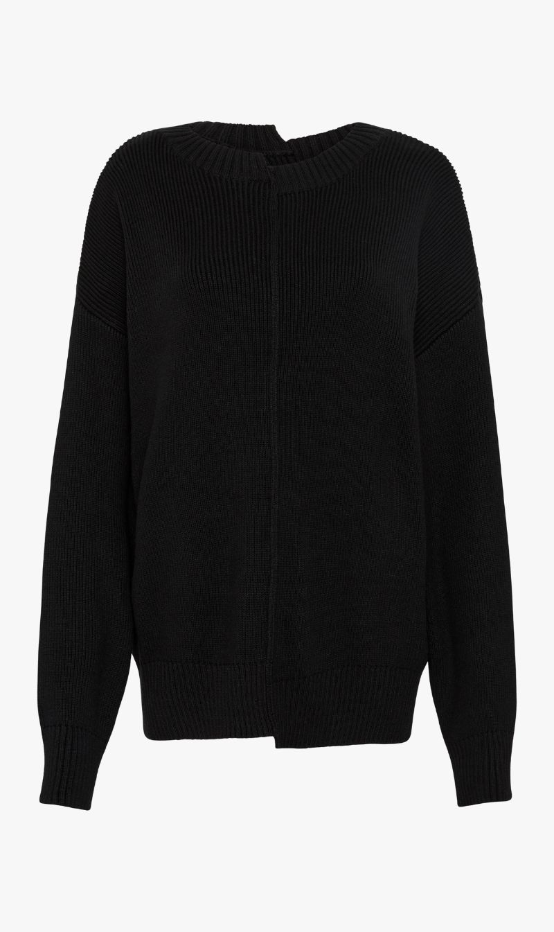 St Agni | Deconstructed Pullover - Black sold by Sister & Co