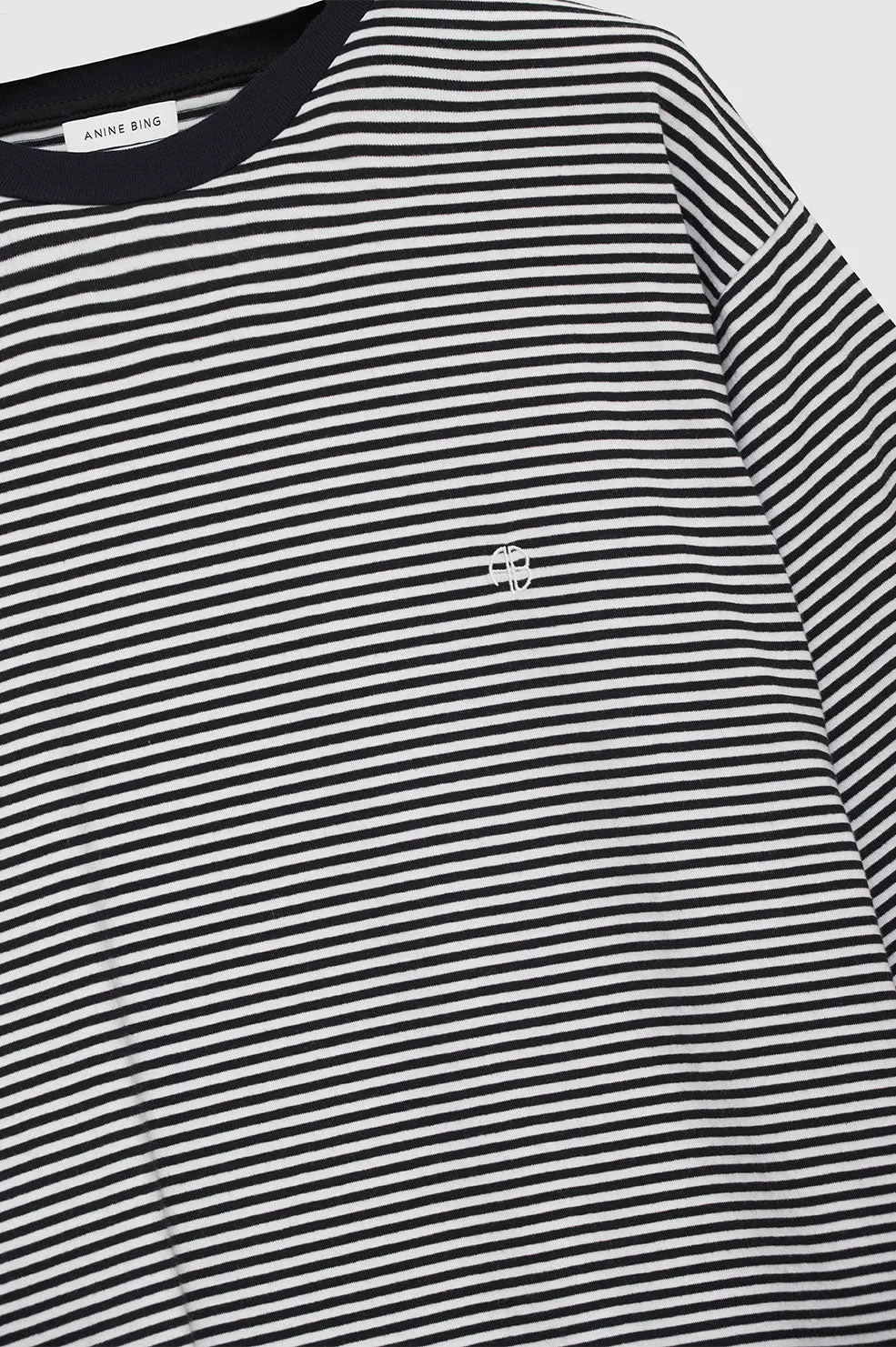 Anine Bing | Bo Tee - Black & White Stripe sold by Sister & Co product image thumbnail 4