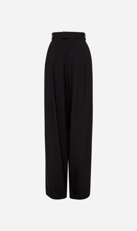 Bassike | Crepe Pleated Pant - Black sold by Sister & Co