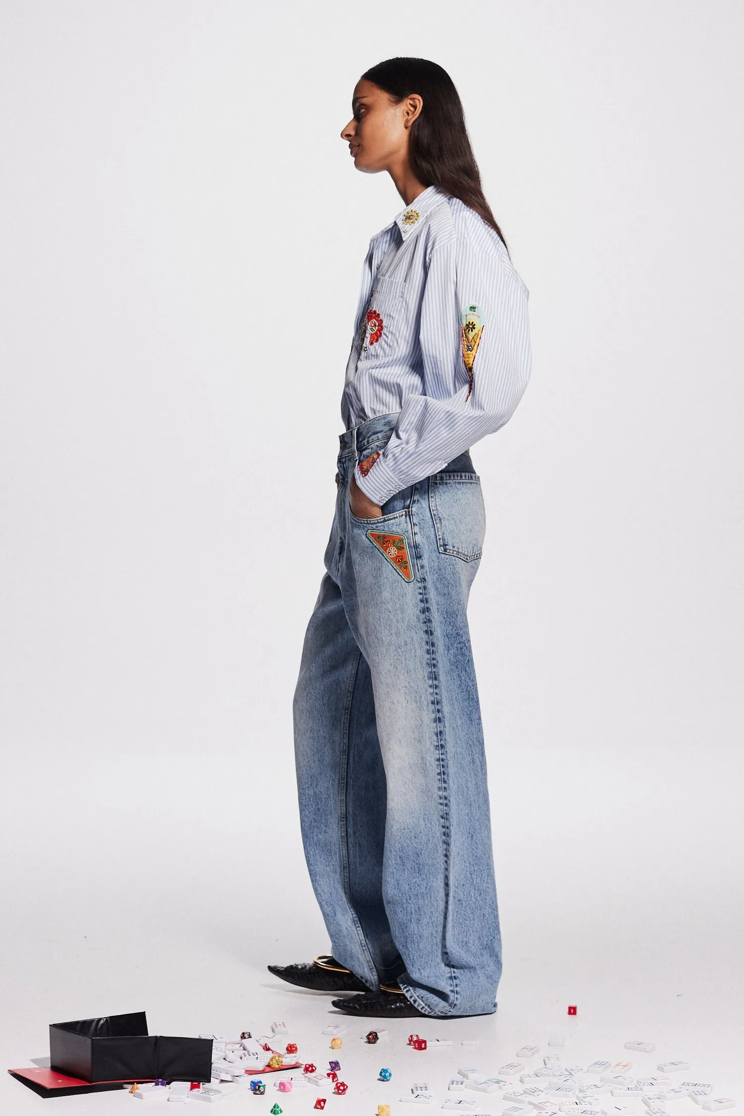 Alemais | Strike Patchwork Stripe Shirt sold by Sister & Co product image thumbnail 4