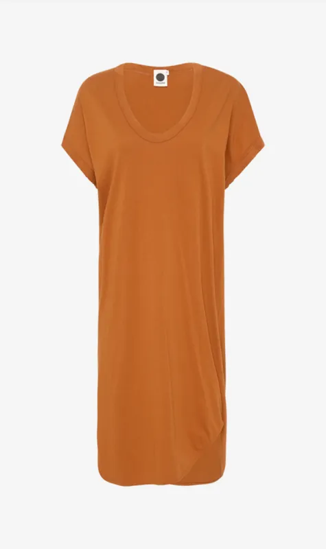 Bassike | Boxy T.Shirt Dress - Orange Rust sold by Sister & Co