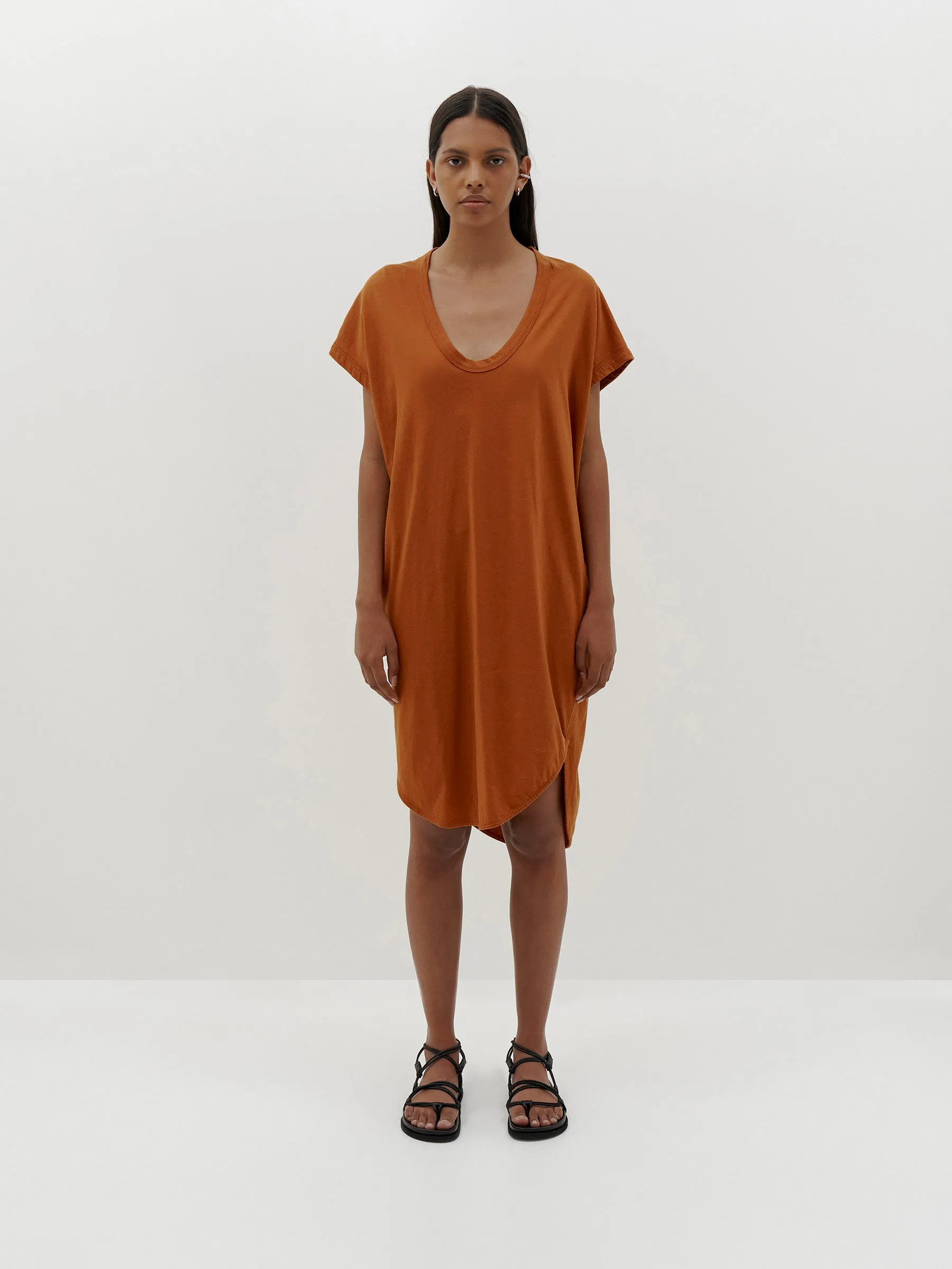 Bassike | Boxy T.Shirt Dress - Orange Rust sold by Sister & Co product image thumbnail 3