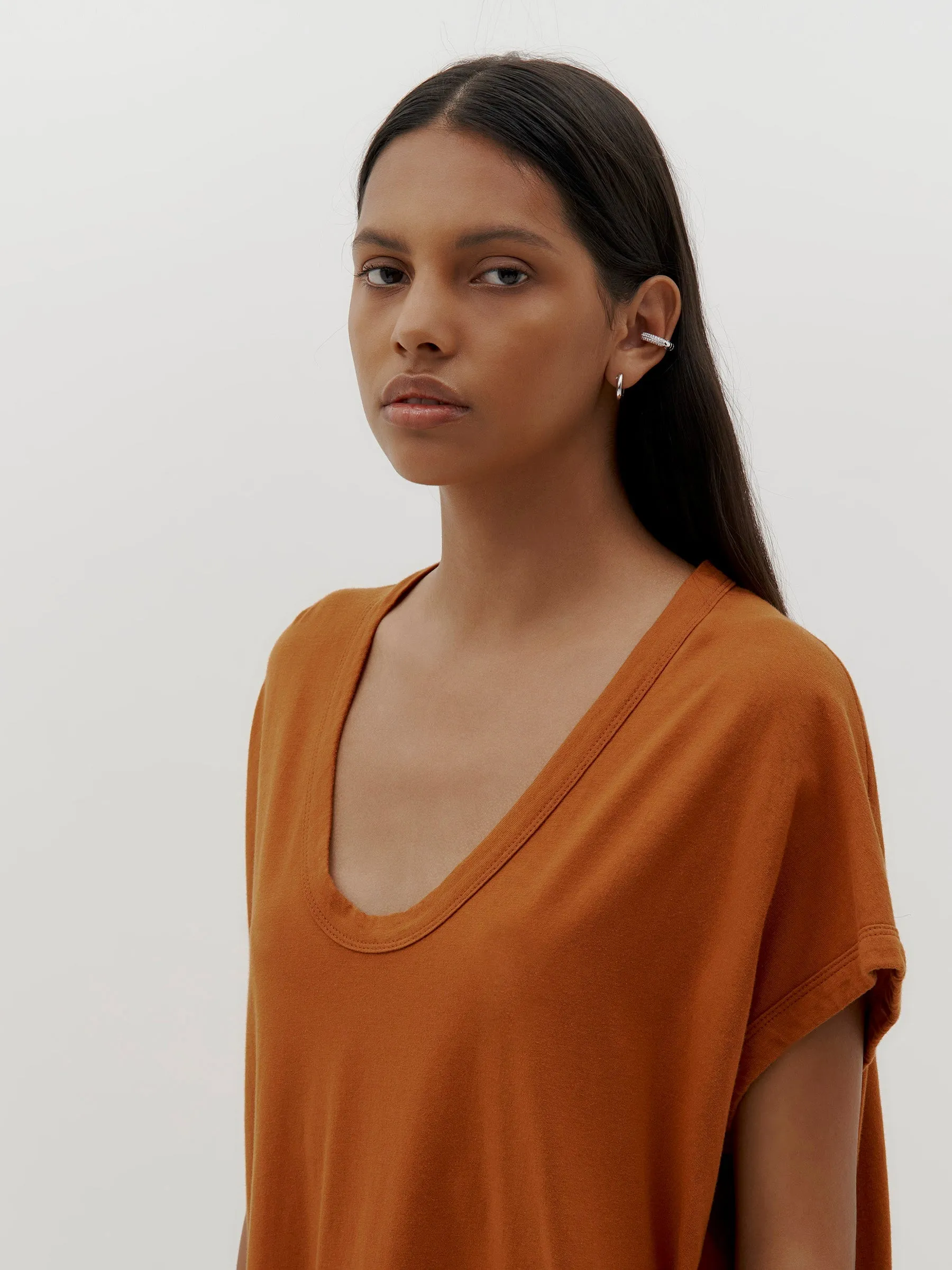 Bassike | Boxy T.Shirt Dress - Orange Rust sold by Sister & Co product image thumbnail 4