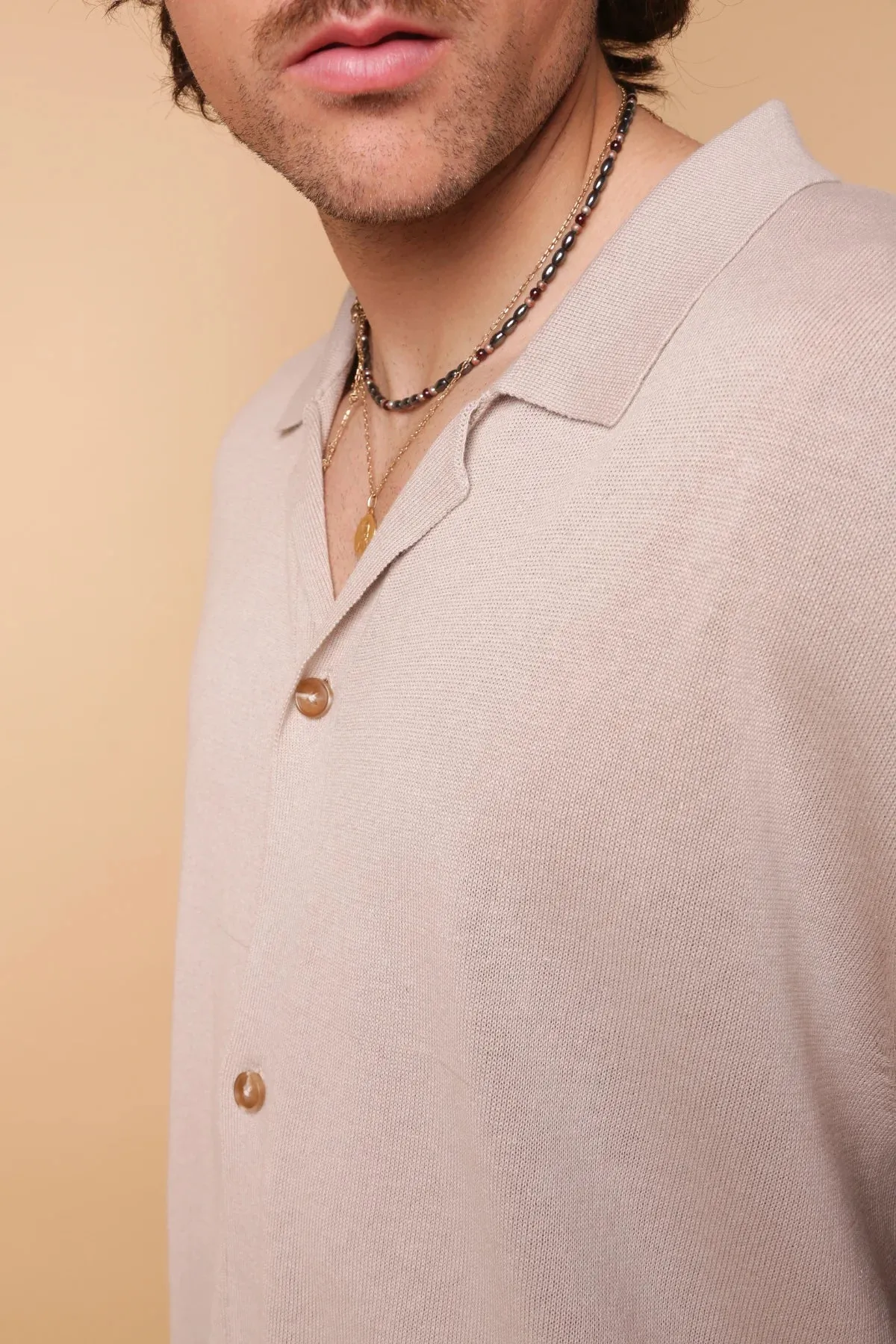 Kore Studios | Camper Knit Shirt - Beige sold by Sister & Co product image thumbnail 2