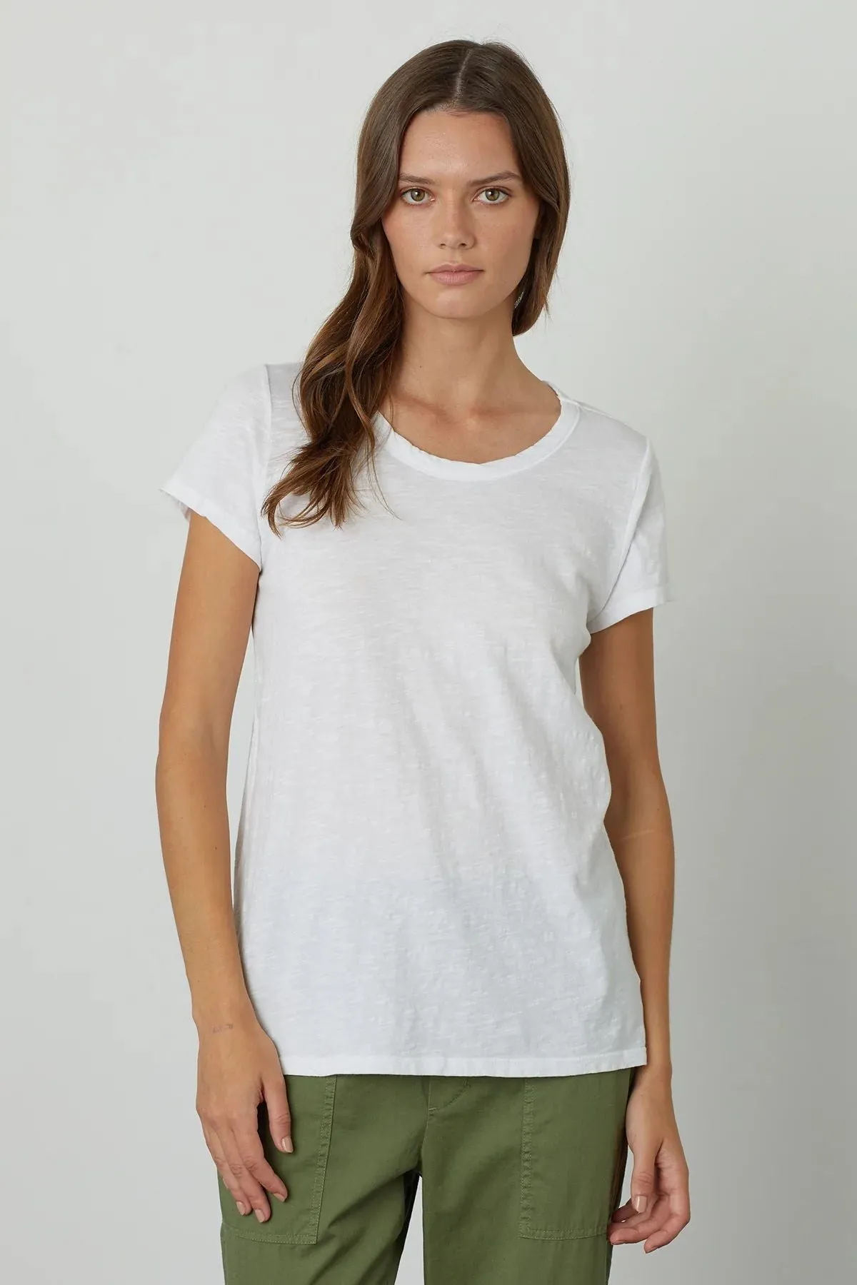 Velvet | Tilly Original Slub Crew Neck Tee - White sold by Sister & Co product image thumbnail 2