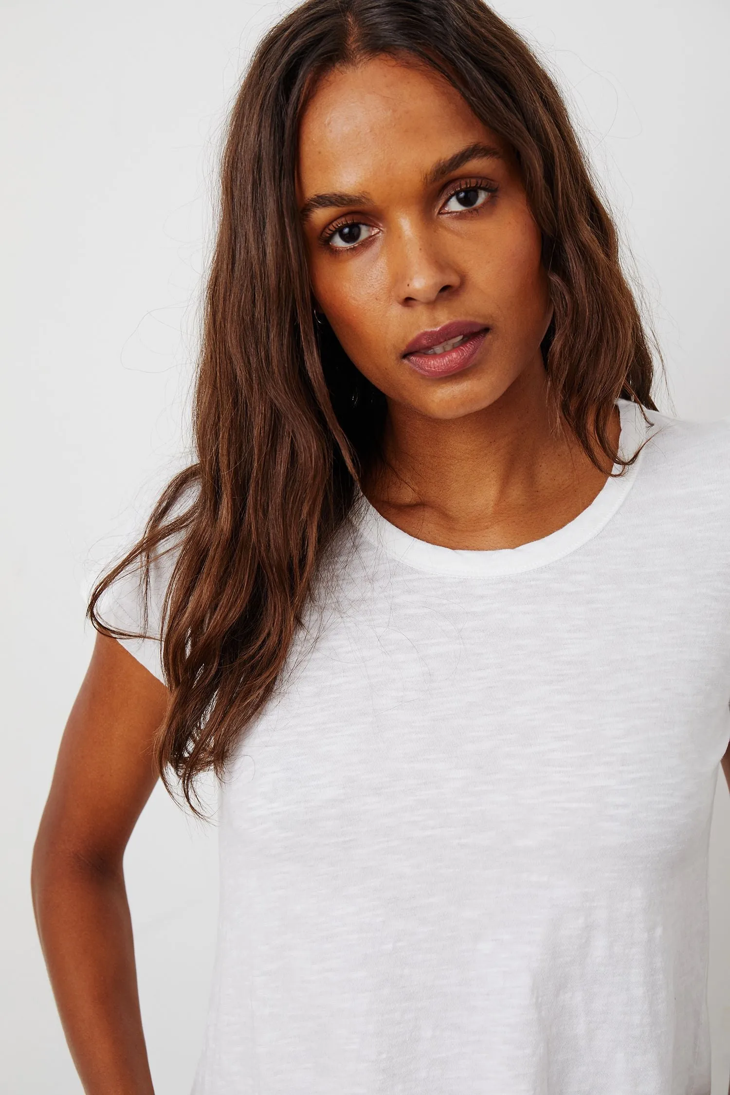Velvet | Tilly Original Slub Crew Neck Tee - White sold by Sister & Co product image thumbnail 3