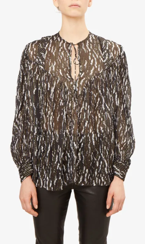 IRO | Artya Top - Black/White sold by Sister & Co