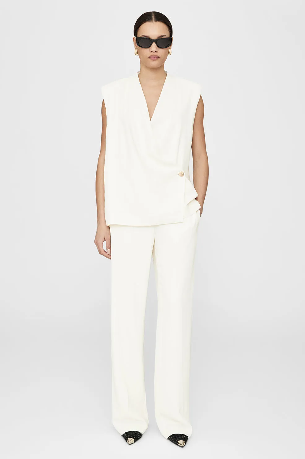 Anine Bing | Soto Pant - Ivory sold by Sister & Co product image thumbnail 2