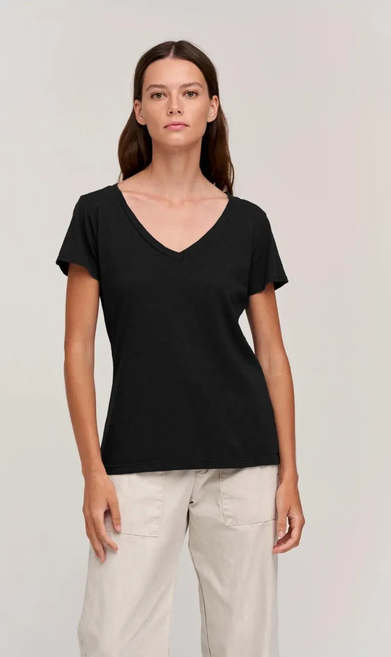 Velvet | Lilith V Neck T-Shirt - Black sold by Sister & Co