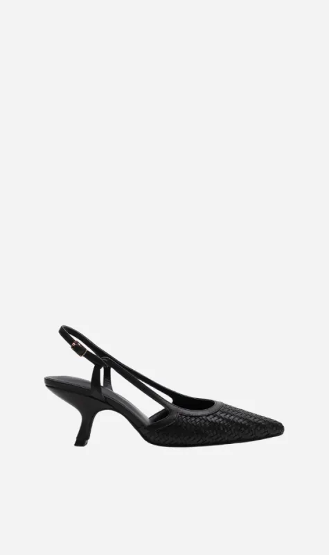 La Tribe | Woven Sling Back - Black sold by Sister & Co