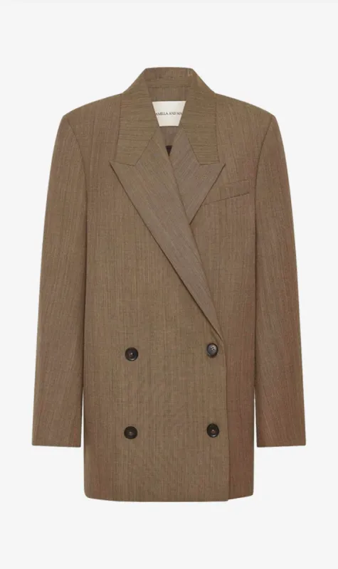 Camilla & Marc | Ria Tailored Blazer - Camel Houndstooth sold by Sister & Co