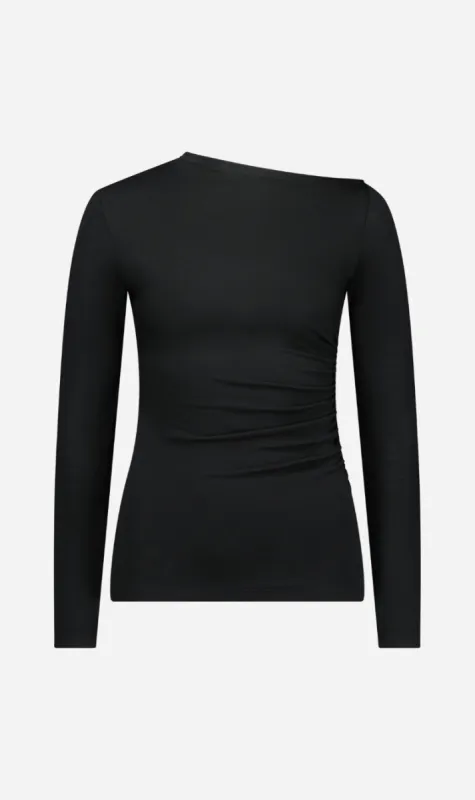 Caitlin Crisp | Beau Merino Top - Black Merino sold by Sister & Co